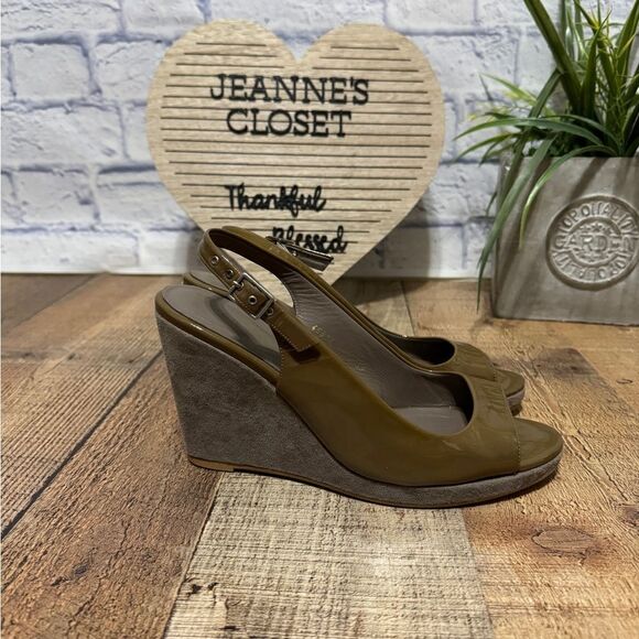 Boden Patent Leather/Suede Slingback Wedge Sandals
Women's Size 39 US 8 - Picture 6 of 9